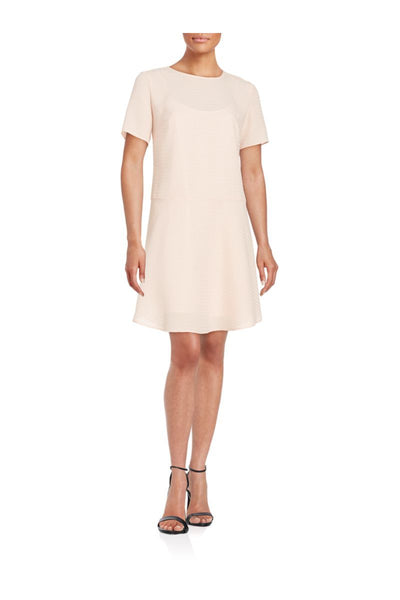 Donna Morgan - D4036M Drop-Waist Dress Short Sleeve Dress in Neutral