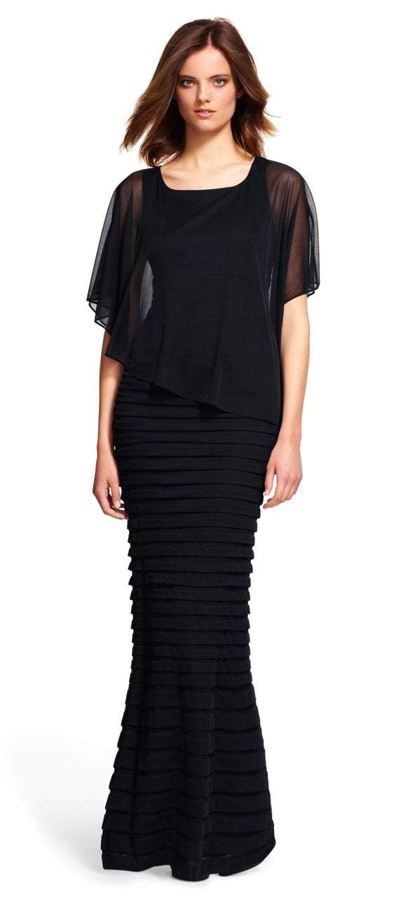 Adrianna Papell - Square Neck Jersey Dress 81930490 in Black