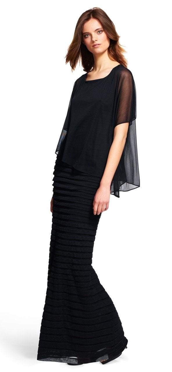 Adrianna Papell - Square Neck Jersey Dress 81930490 in Black