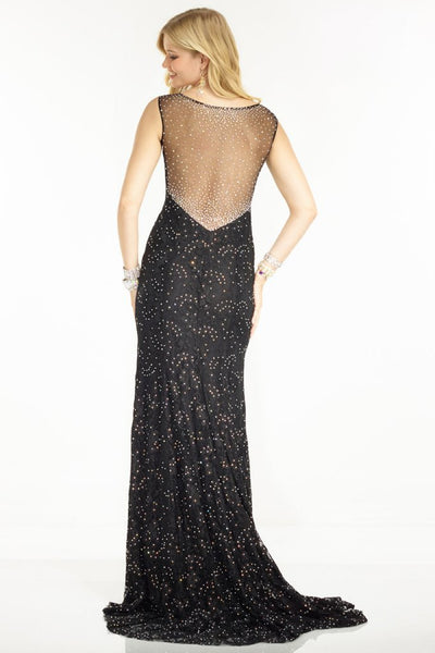 Alyce Paris - 1107 Beaded Lace Sheath Evening Dress In Black