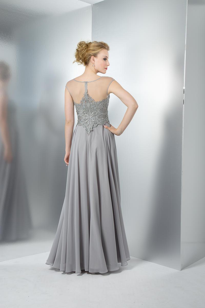 Marsoni by Colors - M107 Embroidered Illusion Silk Gown Special Occasion Dress