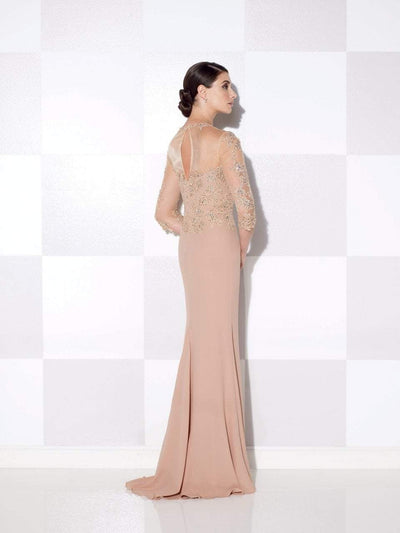 Cameron Blake by Mon Cheri - Illusion Lace Cutout Back Dress 115614