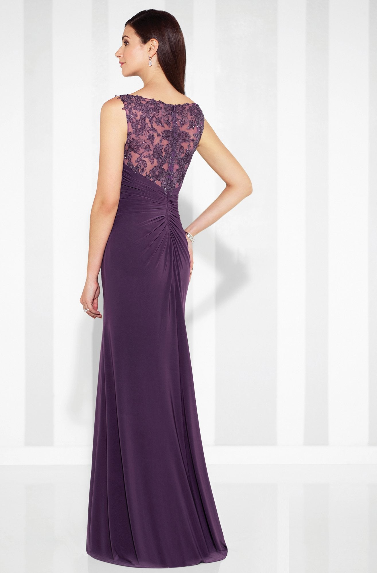 Mon Cheri - Cameron Blake - Fit And Flare Gown 117613 In Purple