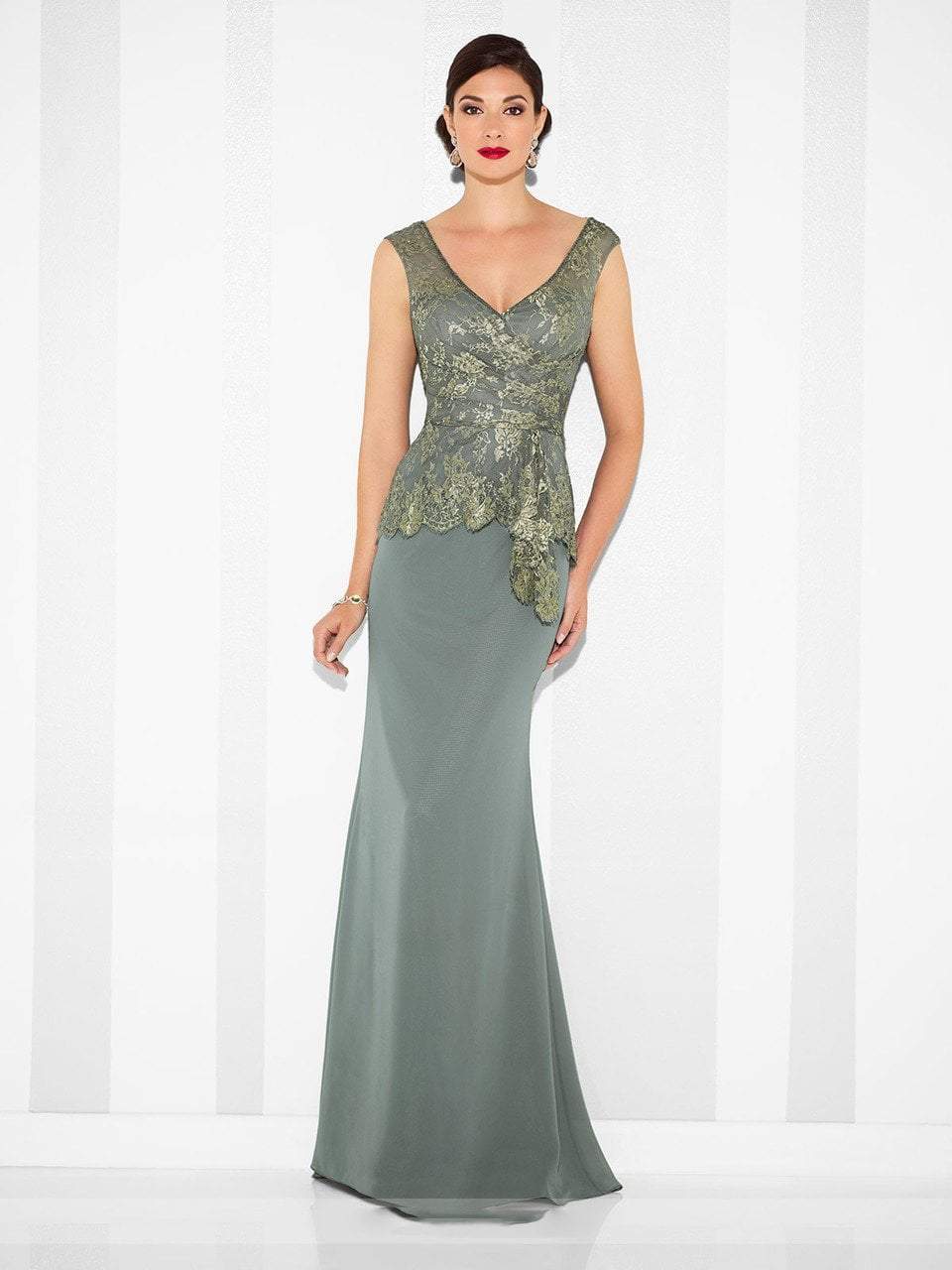 Cameron Blake - 117618 Fit And Flare Gown in Green
