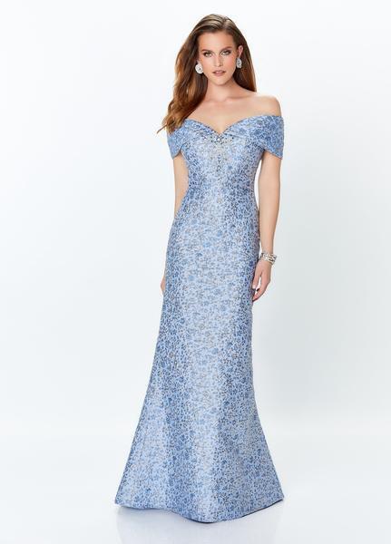 Mon Cheri - 119955SC Off-Shoulder Trumpet Evening Dress