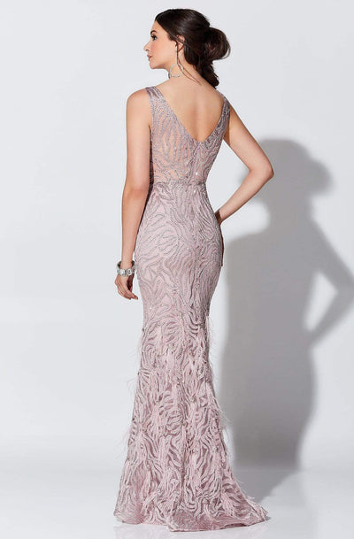 Ivonne D for Mon Cheri - 119D52 Embroidered Feathered Dress Evening Dresses