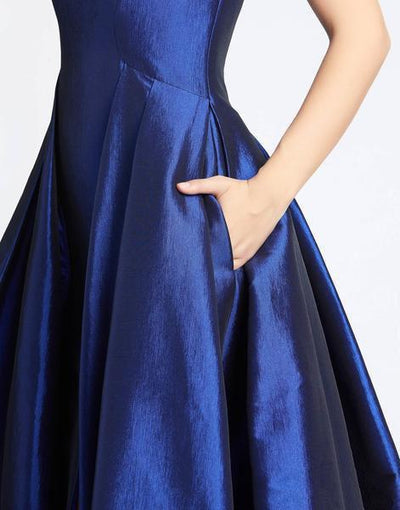 Mac Duggal Evening - 12225D Sleeveless Ballgown With High slit In Blue