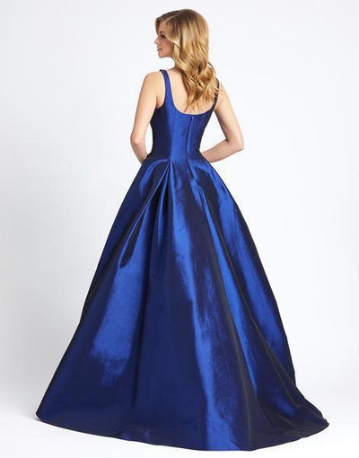 Mac Duggal Evening - 12225D Sleeveless Ballgown With High slit In Blue