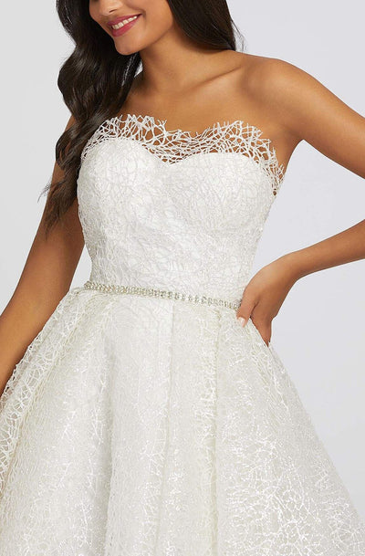 Mac Duggal Prom - 12341M Embroidered Sweetheart Ballgown In White