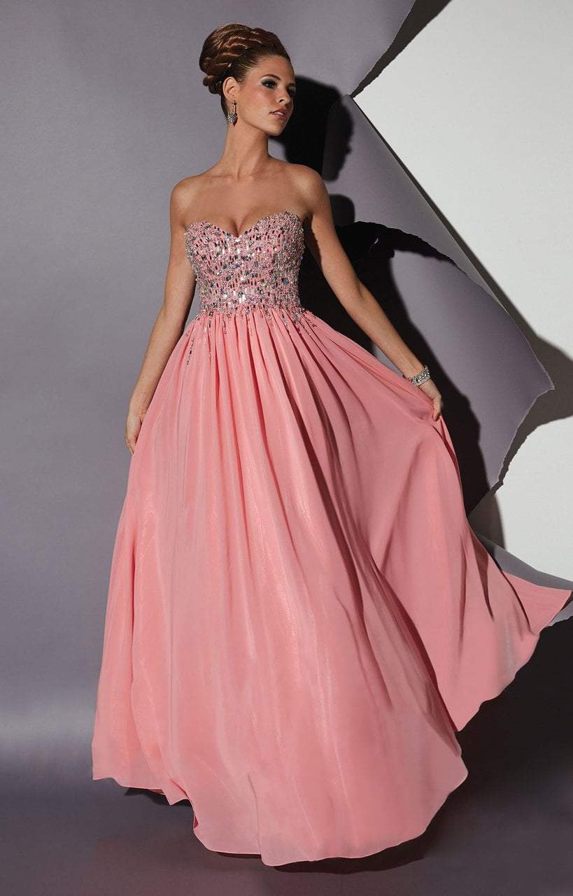 Studio 17 - 12452 Sparkling Strapless Sweetheart Chiffon Long Gown Special Occasion Dress