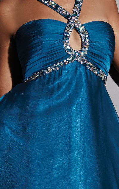 Studio 17 - 12455 Halter Beaded Keyhole Evening Gown Special Occasion Dress