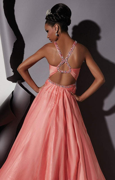 Studio 17 - 12455 Halter Beaded Keyhole Evening Gown Special Occasion Dress