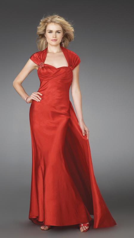 La Femme - Graceful Evening Long Dress 14238 In Red