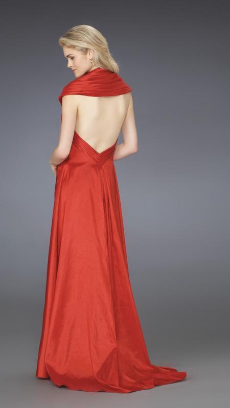 La Femme - Graceful Evening Long Dress 14238 In Red