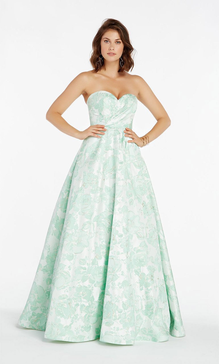 Alyce Paris - 1433 Pleated Sweetheart Ballgown In Green
