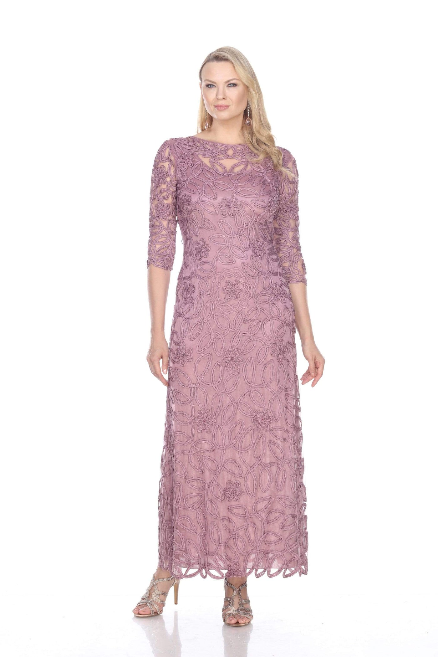 Soulmates - 1616 SOUTACHE EMBROIDERED LACE EVENING GOWN DRESS Mother of the Bride Dresses