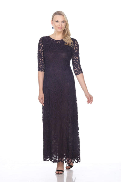 Soulmates - 1616 SOUTACHE EMBROIDERED LACE EVENING GOWN DRESS Mother of the Bride Dresses