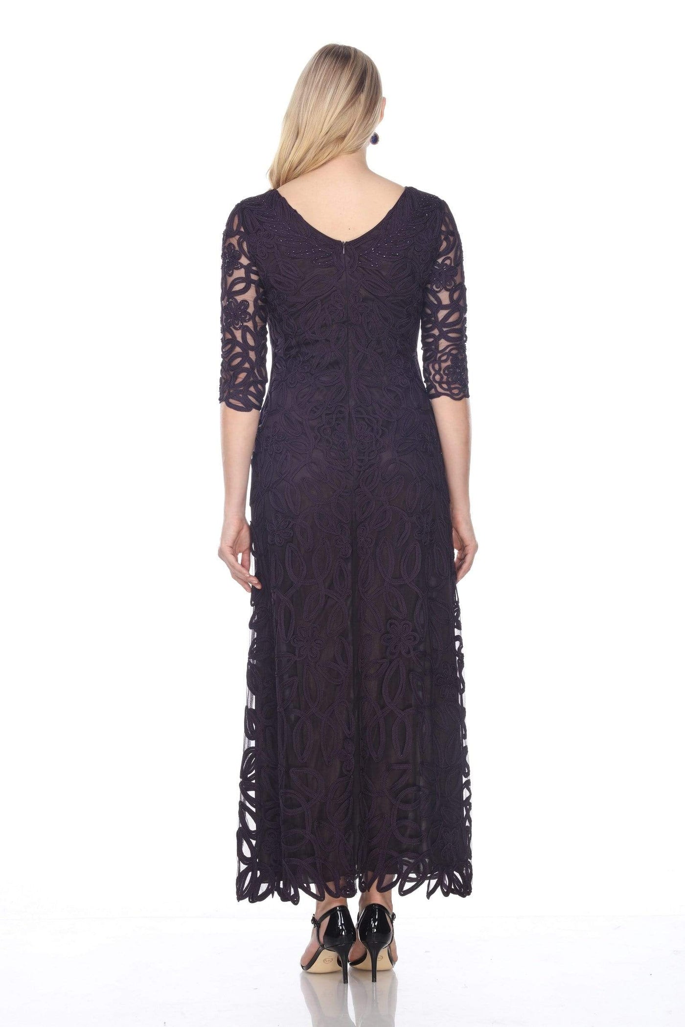 Soulmates - 1616 SOUTACHE EMBROIDERED LACE EVENING GOWN DRESS Mother of the Bride Dresses