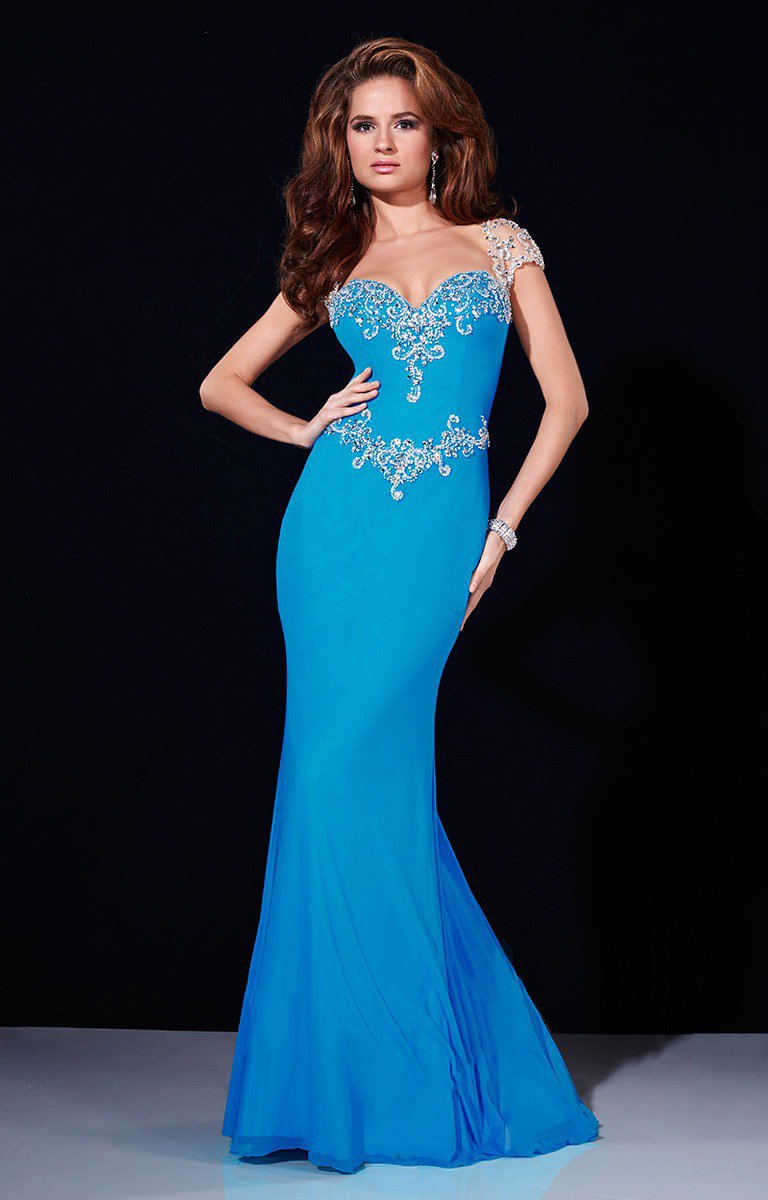 Panoply - 14670 Elegant Bedazzled Sweetheart Stretch Net Dress Special Occasion Dress