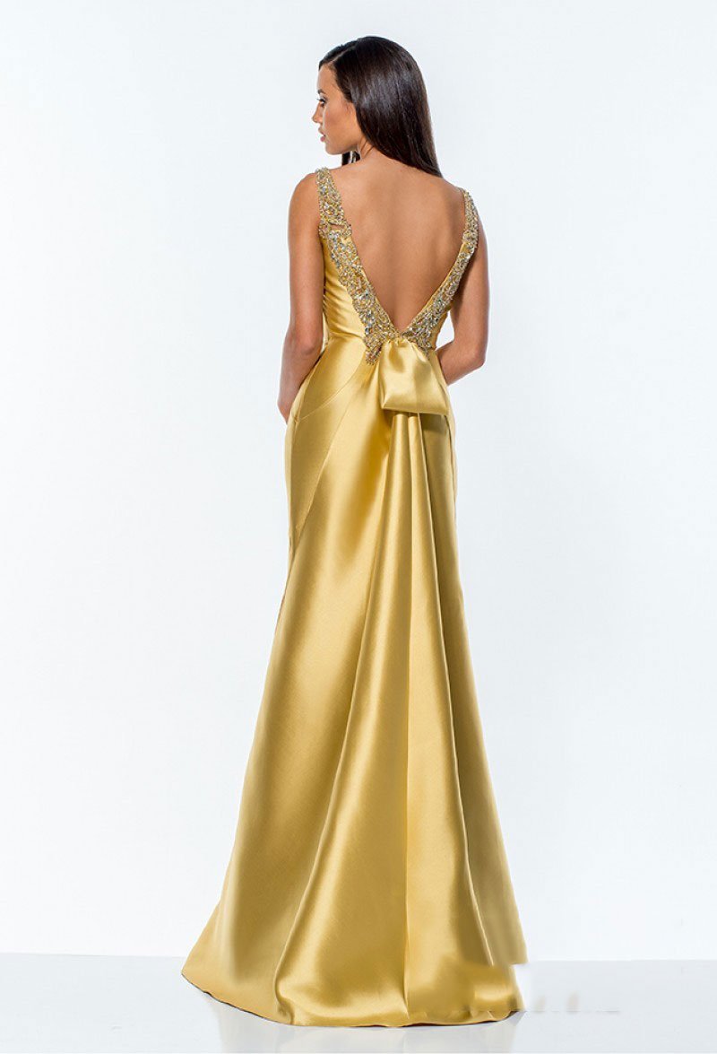 Terani Couture - Astonishing Trumpet Gown with Cape Details 151E0297A In Gold
