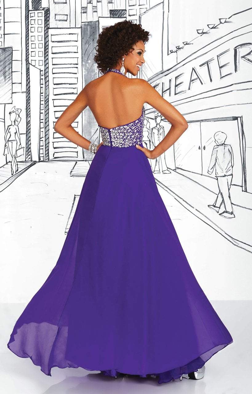 Tiffany Designs - 16026 Beaded Haltered Silky Chiffon Gown Special Occasion Dress