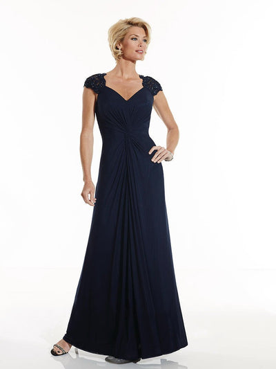 Christina Wu Elegance - 17757 Corded Lace Knotted Bodice A-Line Gown Special Occasion Dress