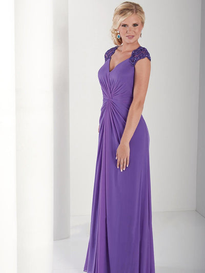 Christina Wu Elegance - 17757 Corded Lace Knotted Bodice A-Line Gown Special Occasion Dress