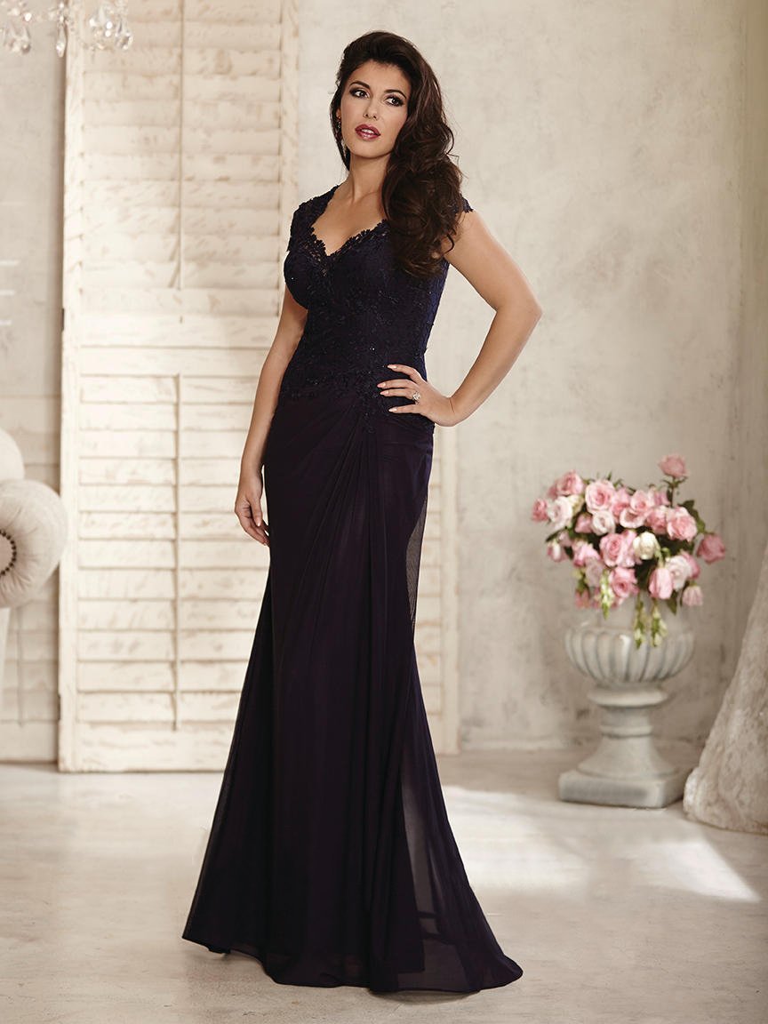 Christina Wu Elegance - 17804 Lace Ornate Queen Anne Trumpet Gown Special Occasion Dress