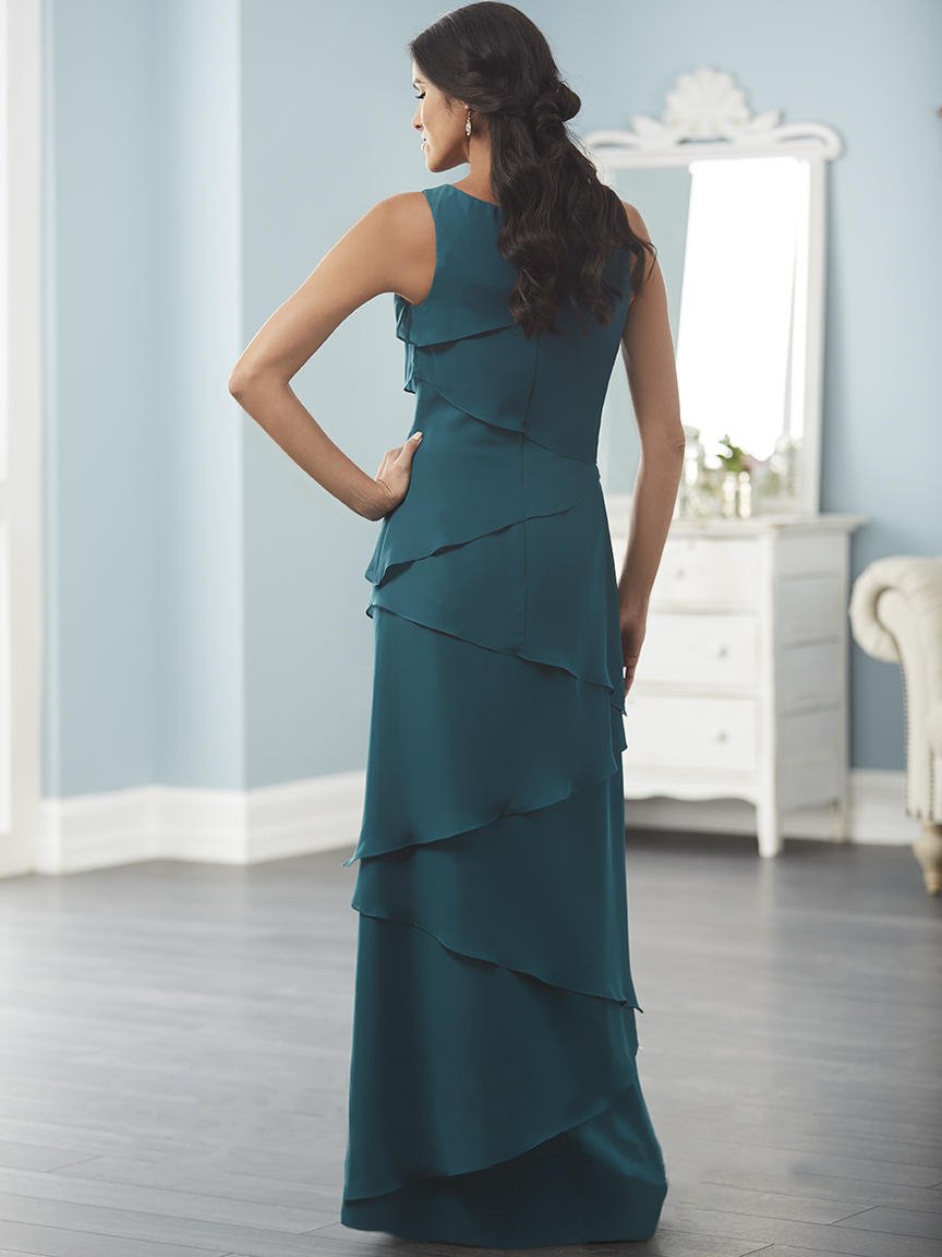 Christina Wu Elegance - 17842 Sleeveless Bateau Tiered Chiffon Dress Special Occasion Dress