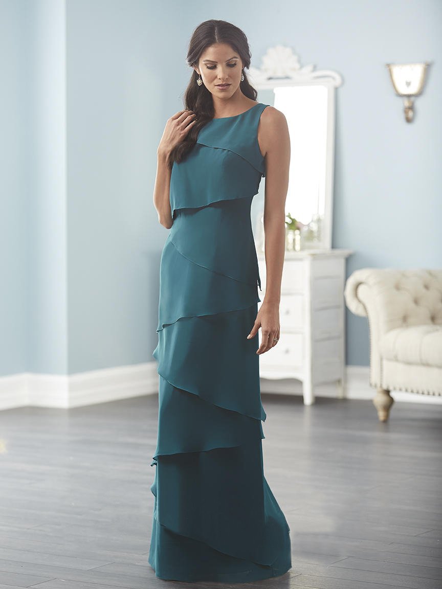 Christina Wu Elegance - 17842 Sleeveless Bateau Tiered Chiffon Dress Special Occasion Dress