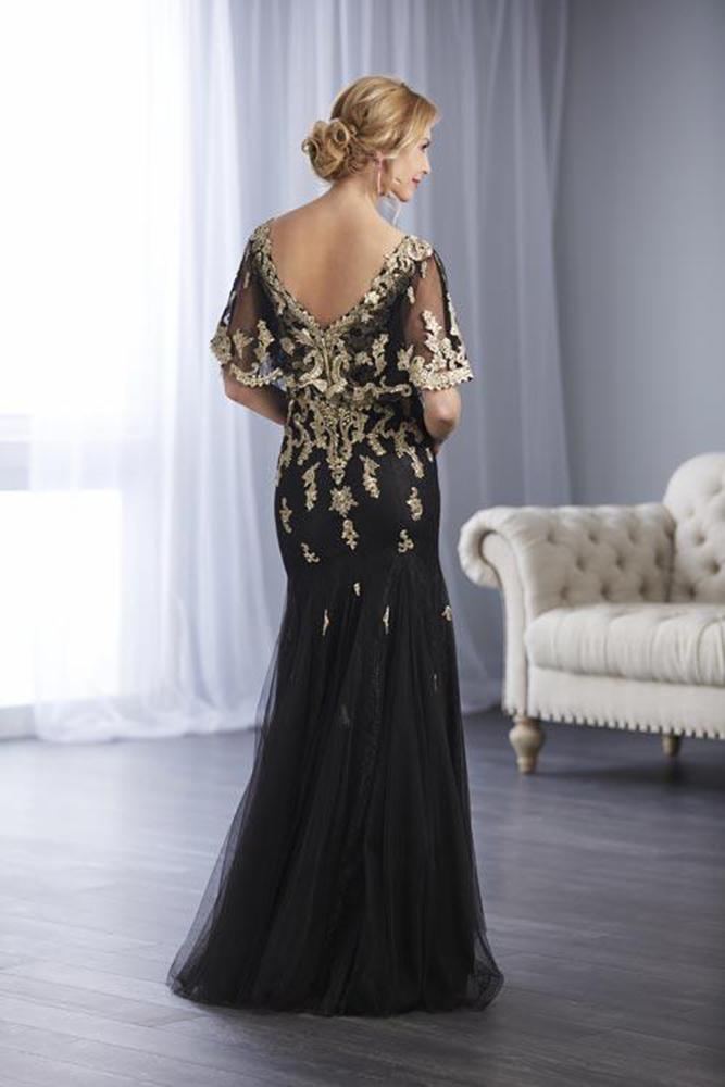 Christina Wu Elegance - 17859 Embroidered Beaded Lace Deep V-neck Gown Special Occasion Dress