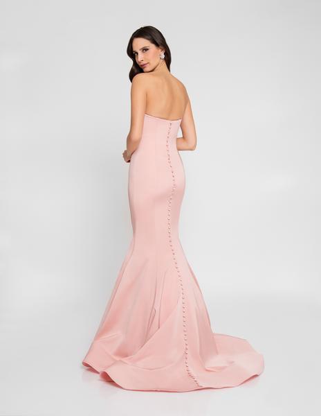 Terani Couture - 1812P5386 Drape Paneled Mermaid Gown In Pink