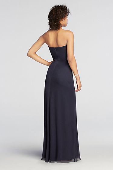 Decode 1.8 - 182934 Embellished Strapless Ruched Dress with Slit in Purple