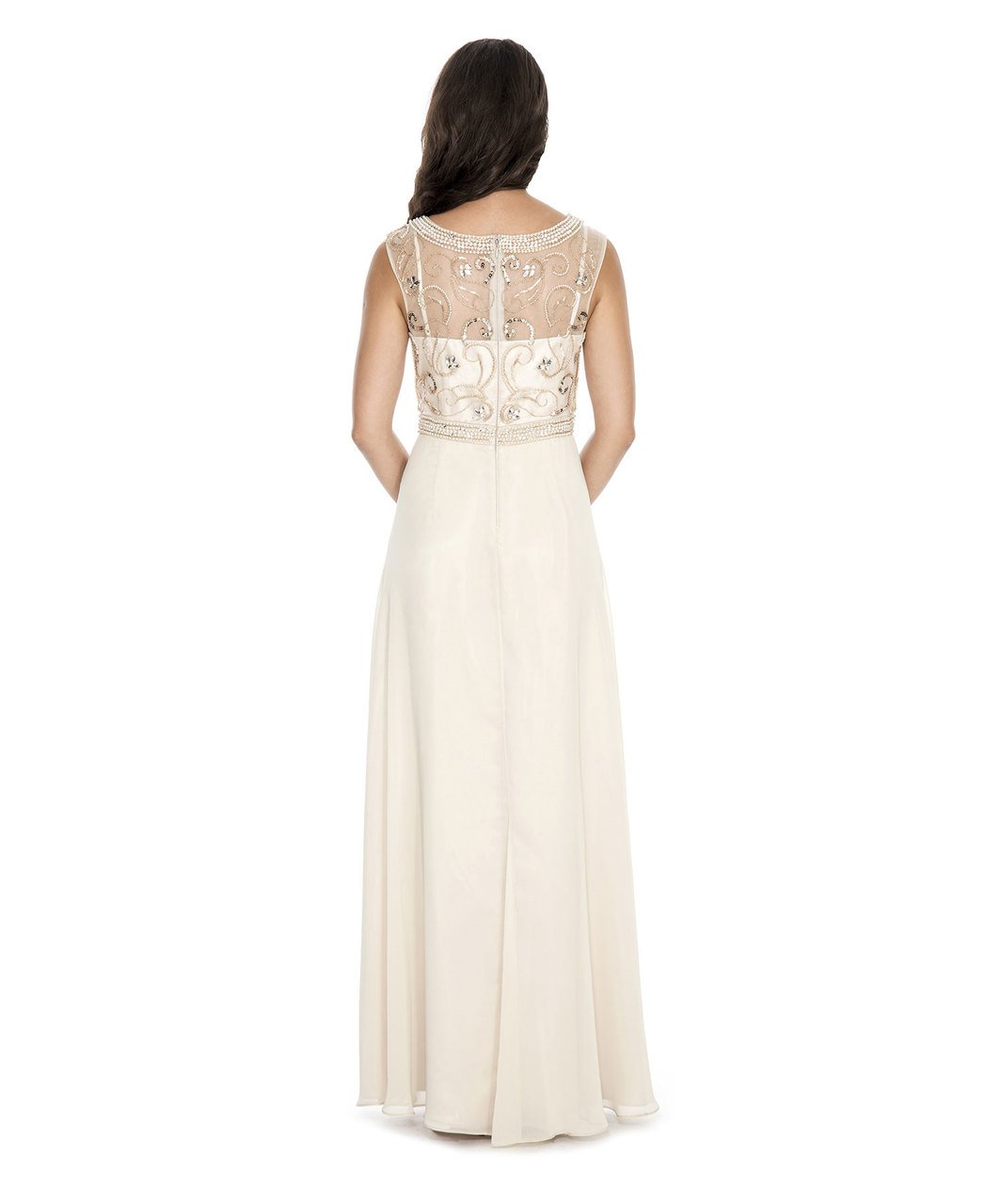 Decode 1.8 - Embellished Bodice A-Line Dress 182944W in Neutral