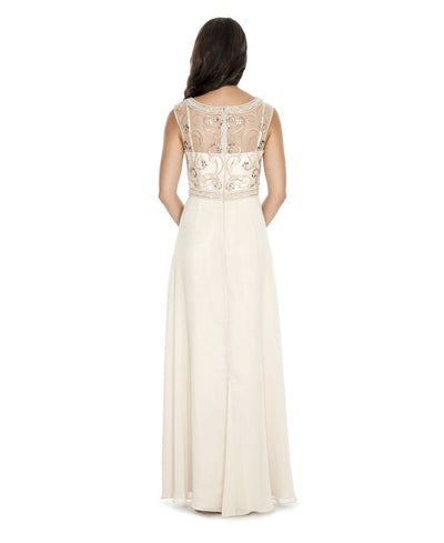 Decode 1.8 - Embellished Bodice A-Line Dress 182944W in Neutral