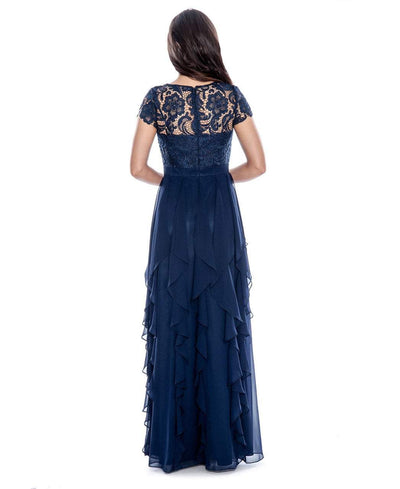 Decode 1.8 - Illusion Flutter Chiffon Dress 183167 in Blue