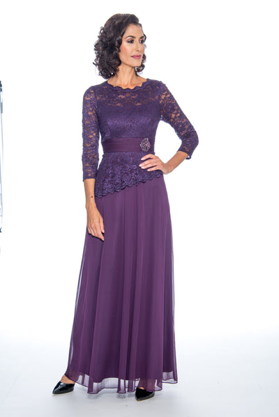 Decode 1.8 - Long Sleeve Lace Peplum Evening Dress 184004SC