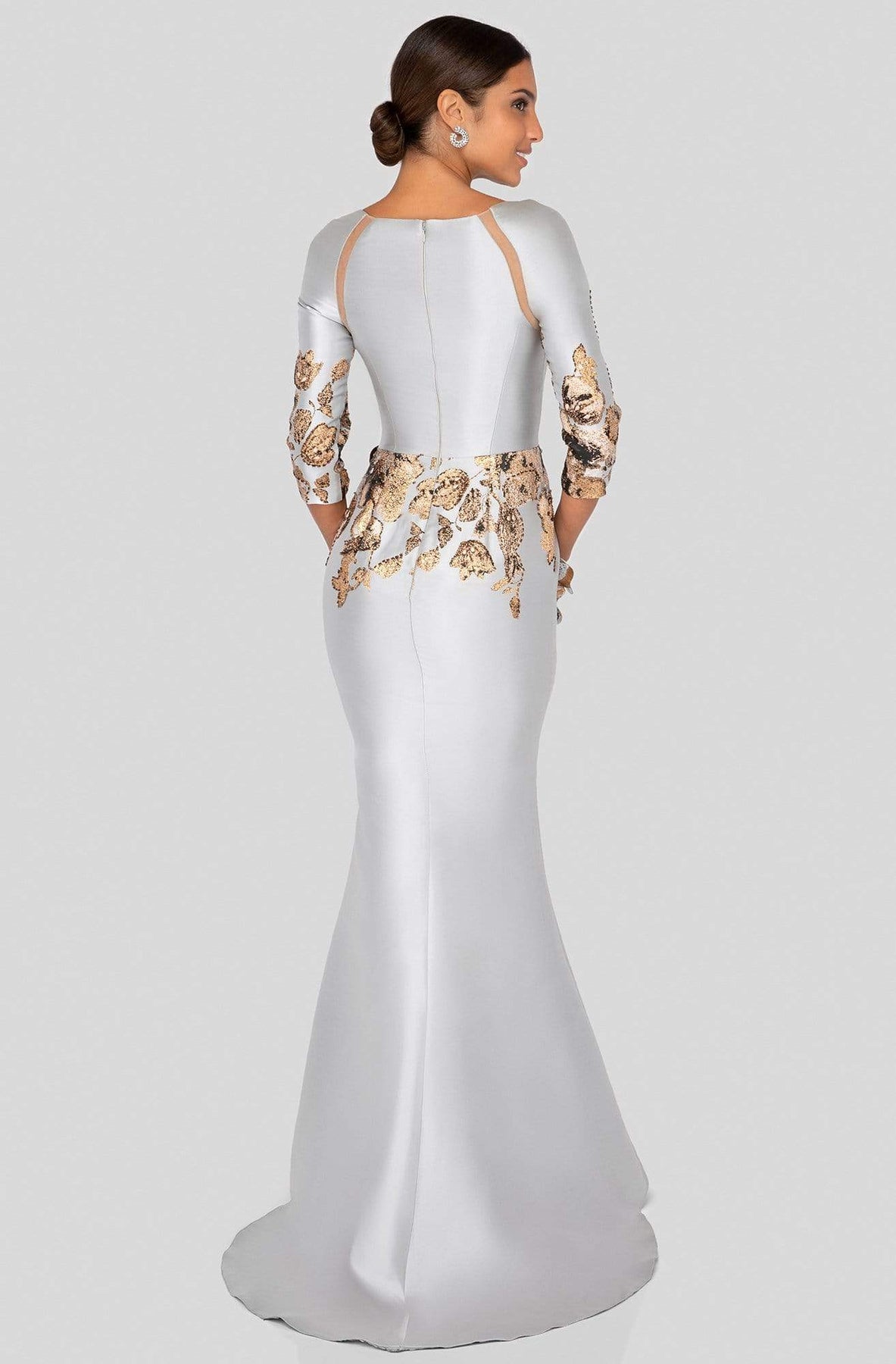 Terani Couture - 1911E9142 Cut-In Appliqued Mermaid Gown Mother of the Bride Dresses