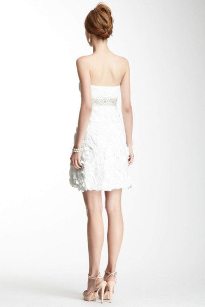 Sue Wong - Floral Applique Cocktail Dress Z139 in White