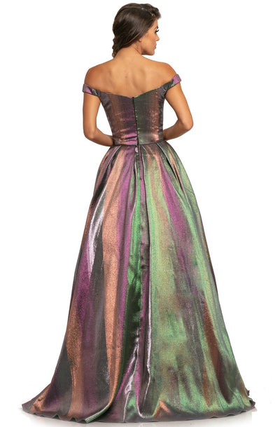 Johnathan Kayne - 2019 Deep Off-Shoulder Ombre Ballgown In Multi-Color
