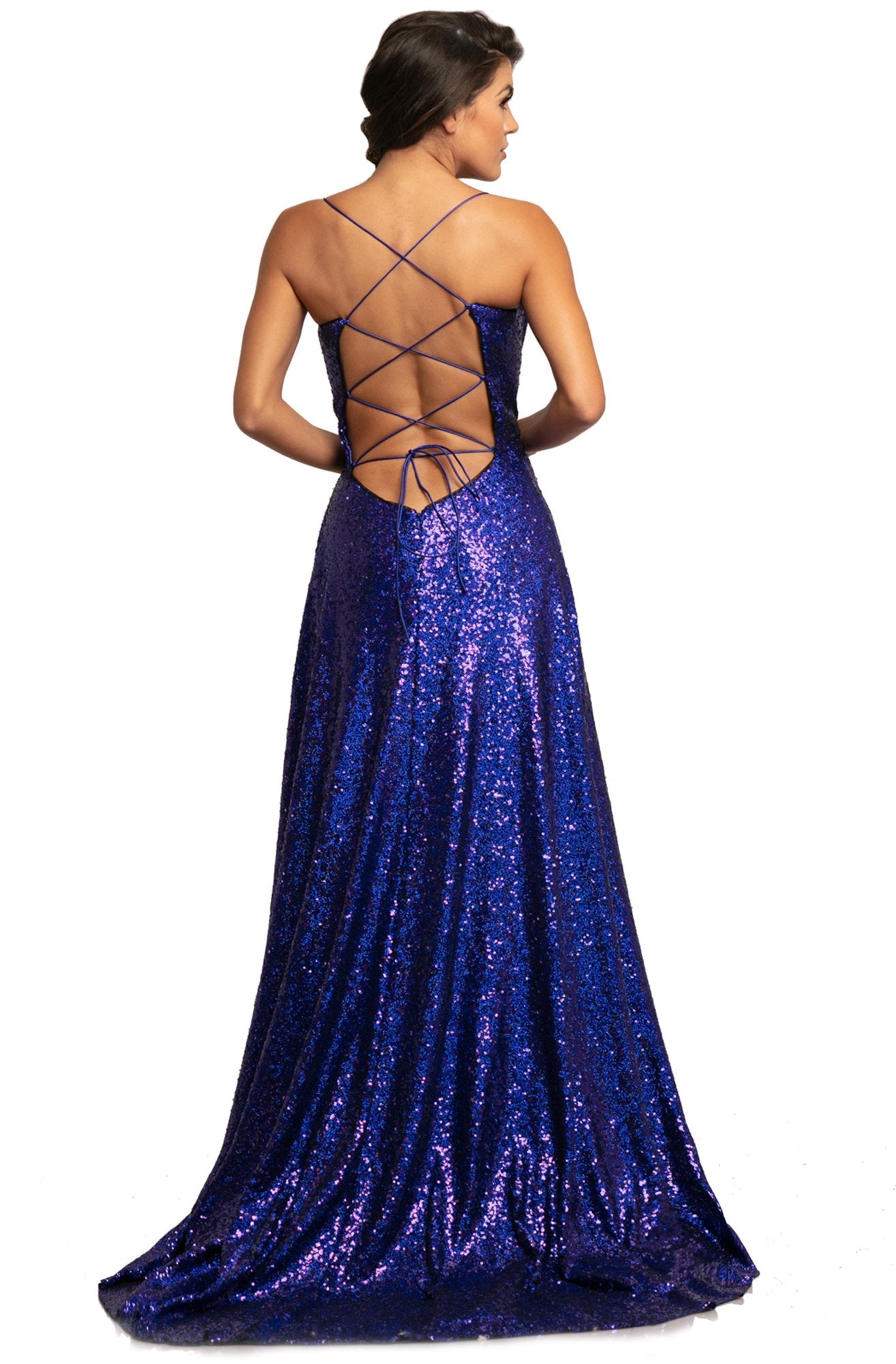 Johnathan Kayne - 2022 Embellished Scoop Neck A-line Gown In Purple
