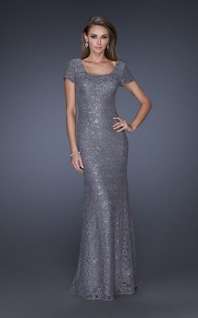 La Femme - 20463SC Embellished Scoop Sheath Evening Gown