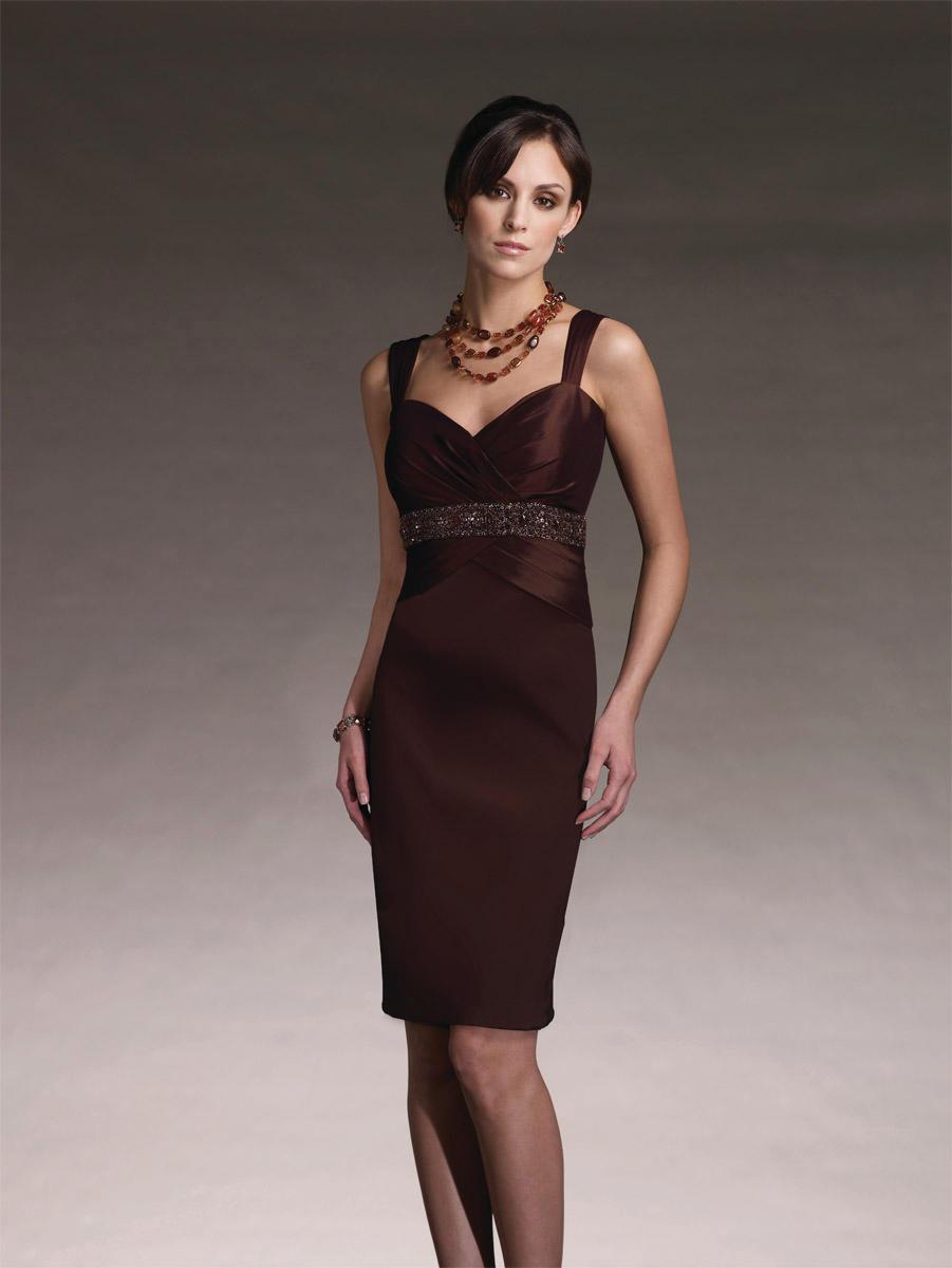 Social Occasions - 210877 Two-Piece Sweetheart A-Line Dress in Brown