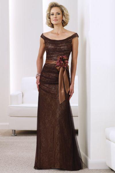 Montage by Mon Cheri - 211910 Long Dress In Cocoa Nude