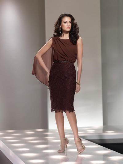 Social Occasions by Mon Cheri - 214841 Short Dress In Cocoa