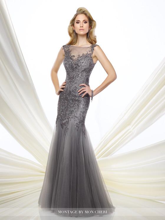 MONTAGE BY MON CHERI - 216964 DRESS IN GRAY