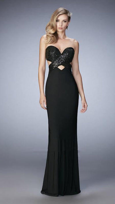 La Femme - 22150 Prom Dress in Black