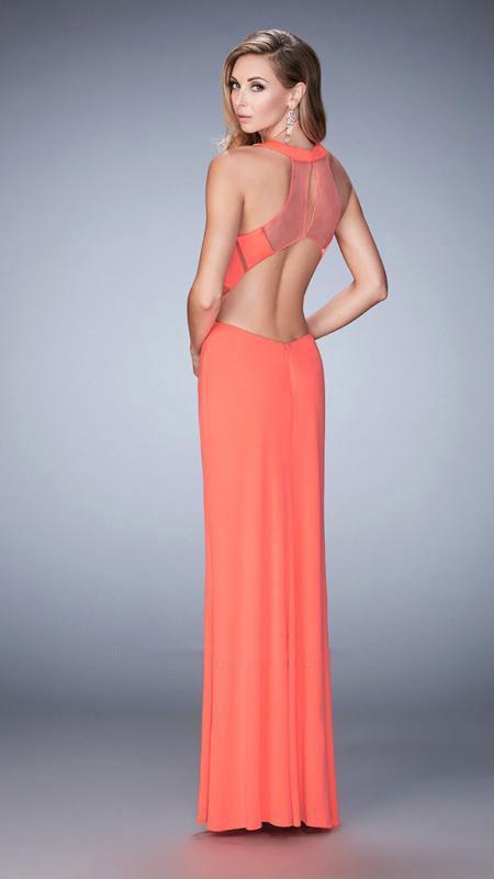 La Femme - Prom Dress 22259, Neon Grapefruit