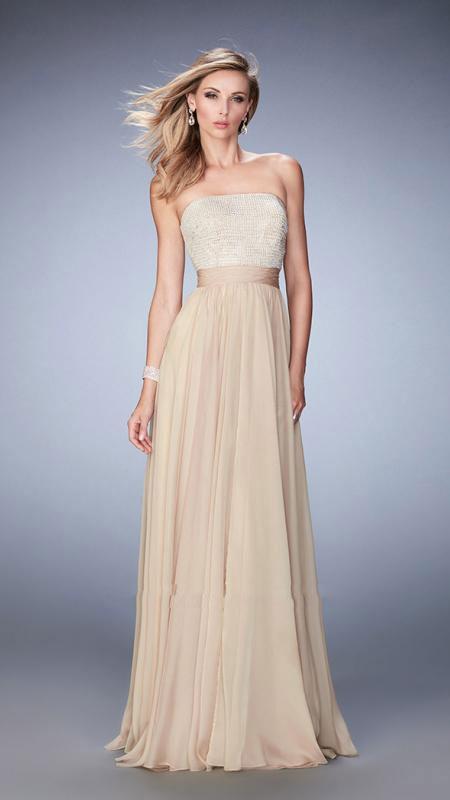 La Femme - Prom Dress 22318, Nude