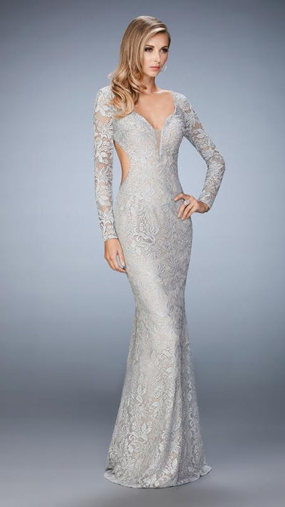 La Femme - Prom Dress 22607 in Silver